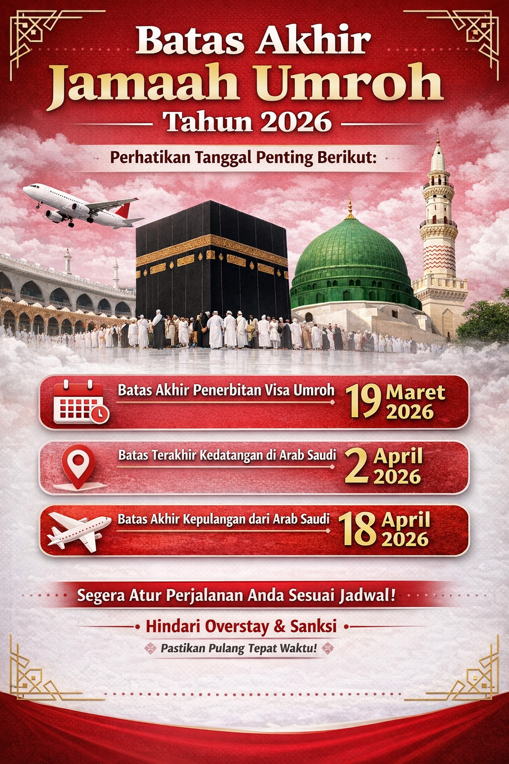 Batas Akhir Jamaah Umroh Tahun 2026 Telah Ditetapkan